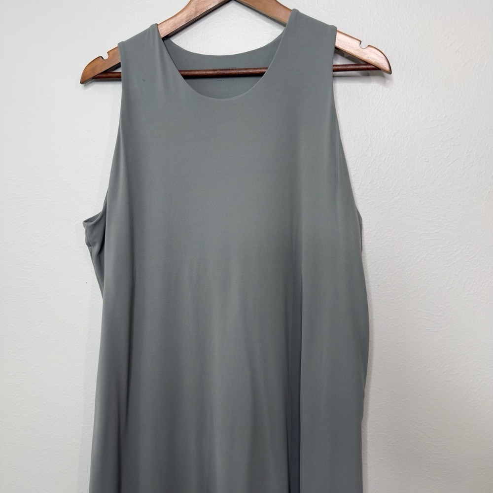 REI Co-Op Womens XL Sun Up Tank Travel Casual Midi Dress Sage Athleisure Stretch - Picture 2 of 11